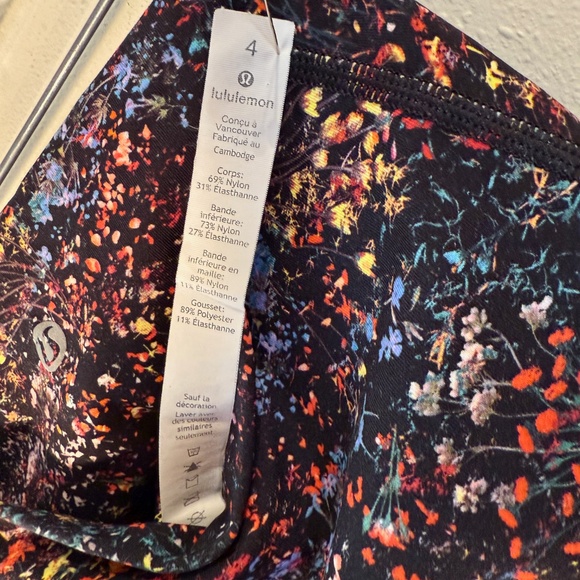 Lululemon Wunder Under Hi-Rise Legging Size 4 Flowerescent Multi 32" Long - Picture 4 of 14